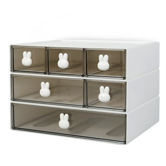3Pcs Plastic Cupboard Organizer Large Capacity Tea Bag Storage Box with Transparent Drawer Stackable Desktop Organizer for Office