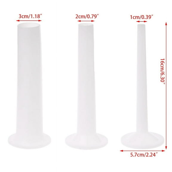 3Pcs Plastic Sausage Filling Stuffing Tube For Handmade Meat Grinder Stuffer 5#