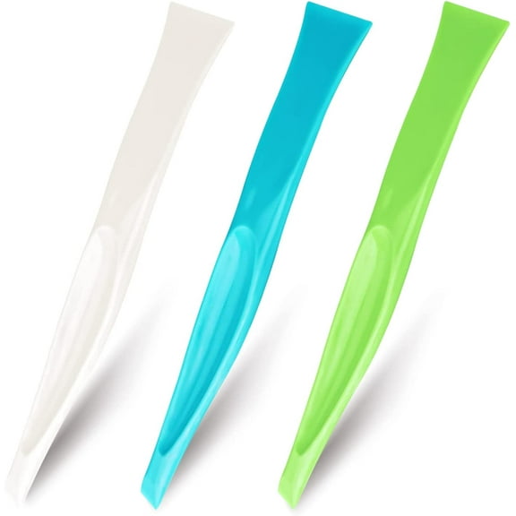 3Pcs Plastic Scraper-Scraper Tool Kitchen Non-Scratch Plastic Scraper Tool Carbon Fiber Plastic Scraper Cleaning Tool for Small and Narrow Spaces, Crevices, Stickers, Label and More