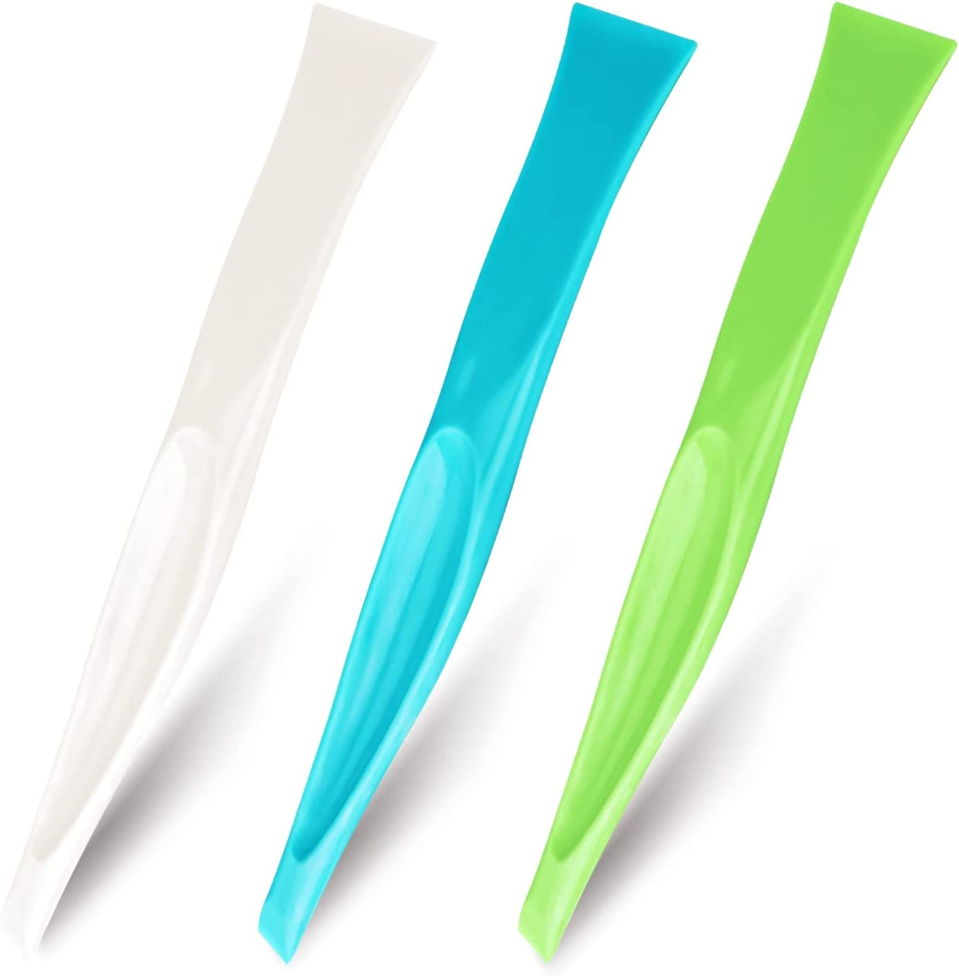 3Pcs Plastic Scraper-Scraper Tool Kitchen Non-Scratch Plastic Scraper Tool Carbon Fiber Plastic Scraper Cleaning Tool for Small and Narrow Spaces, Crevices, Stickers, Label and More