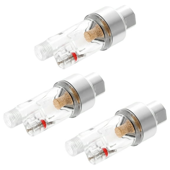 3Pcs Plastic Shell Airbrush Air Filter With 1/8 Inch Thread Oxidation Resistant Airbrush Water Separator Easy To Use Air Brush Oil Separator for Iwata for Devilbiss for Master