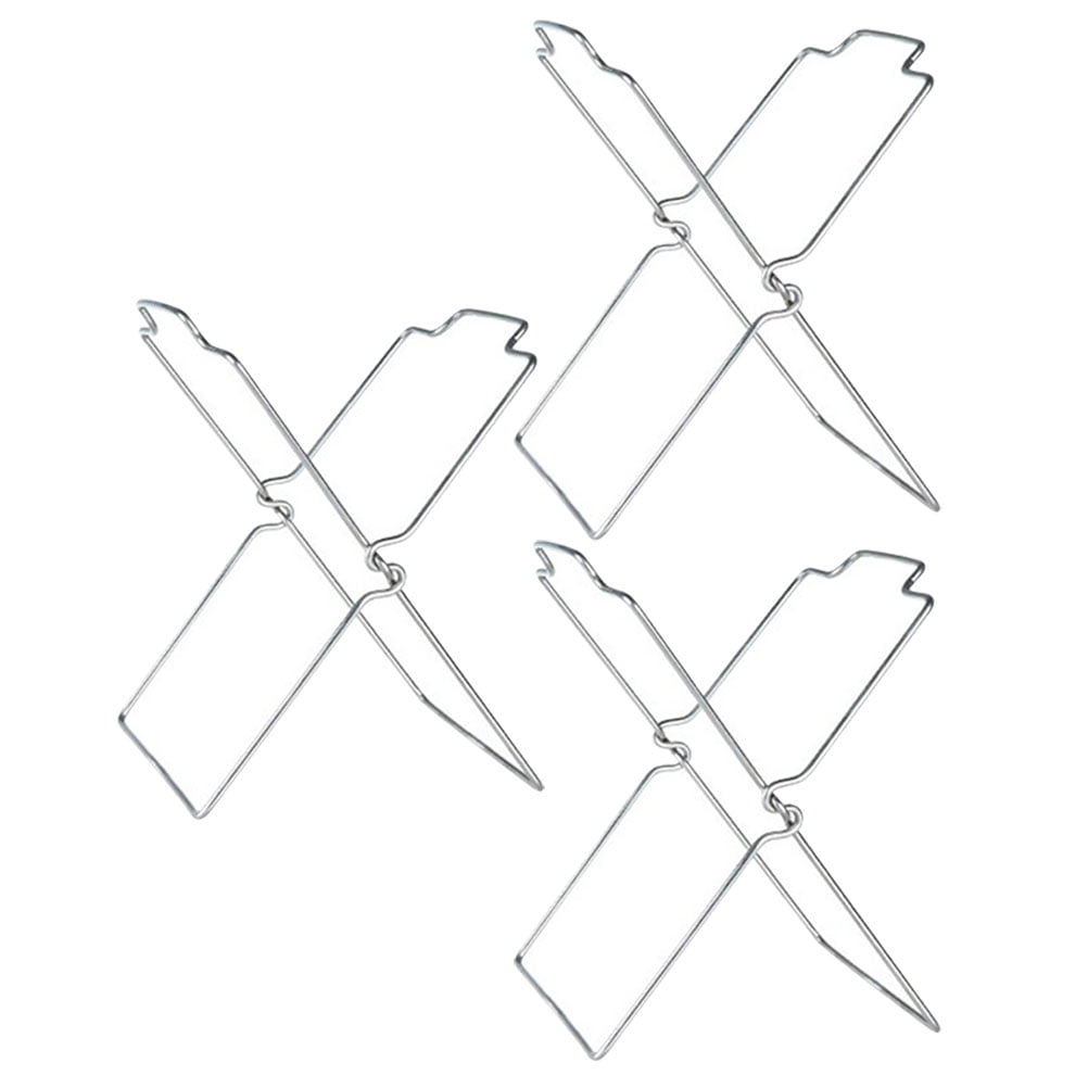 3Pcs Plated Silver Stainless Steel Hanging Bag Rack Kitchen Garbage Bag ...