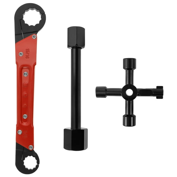 3Pcs Plumbing Tools Carbon Steel Angle Stop Wrench Precise Control Angle Spanner Kit Adjustable Size Plumbers Spanner for Home