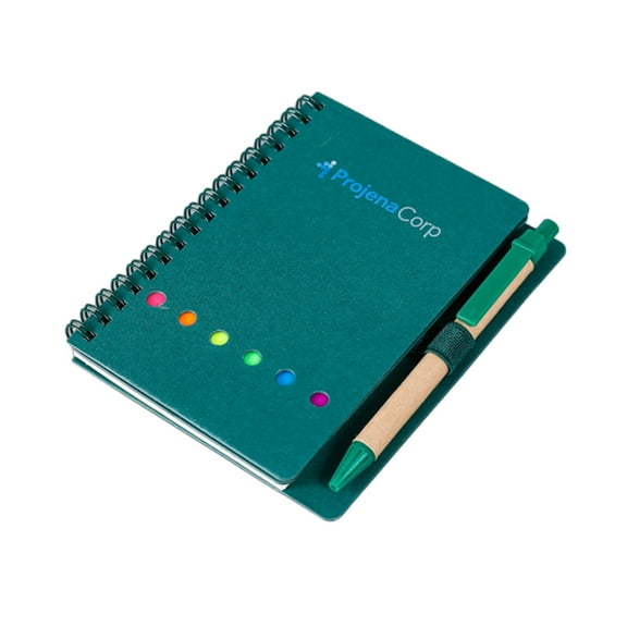 3Pcs Pocket Notebook Lined Notepads with Pen in Holder, Sticky Notes Page Marker Colored Index Tabs for Daily Planning