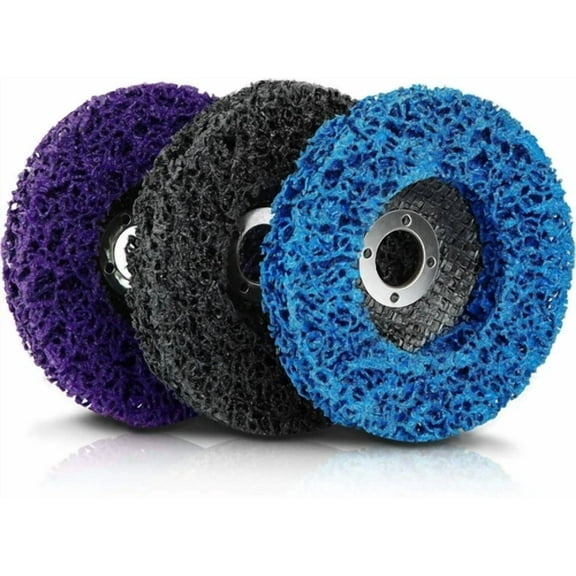 3Pcs Poly Strip Clean Disc 4-1/2" X7/8" Easy Paint Stripping Rust Removal Wheels