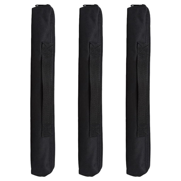 3Pcs Portable Black Oxford Cloth Recorder Flute Case Soft Padded Wind Instrument Bag