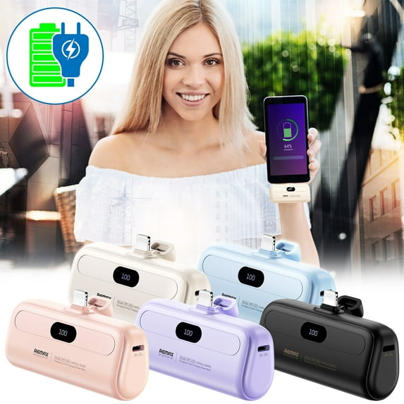 3Pcs Portable Charger under $5! Kadlawus Mini Portable Charger, Direct Plug-in Power Bank, Fast Charging Phone Charger, Travel Emergency Charger, 5000mAh Pocket Battery Pack