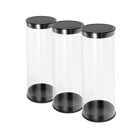 Milisten 3Pcs Portable Golf Case Transparent Outdoor Ball Carrying Storage Box with Clear Plastic Tubes