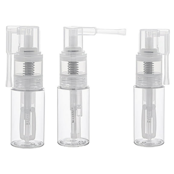 3Pcs Portable Travel Powder Spray Bottle,Refillable Hair Fiber Applicator,Glitter Duster Sprayer with Locking Nozzle for Home,Travel(35ml)