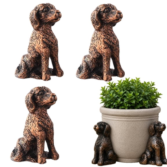 3Pcs Pot feet for Outdoor Planters, Planter Risers for Pots, Mini Animal Figurines Ornaments Planter Support, Funny Animals Shaped Pot feet for Indoor Outdoor Plant, Improve Airflow and Drainage
