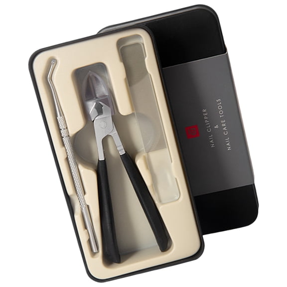 3Pcs Practical Stainless Steel Slanted Nails Trimmer with Wide Jaw Opening Nails File For Effective Thick Toenail Cutting