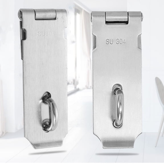 3Pcs Premium Plated Silver Hasp and Staple Lock Fitting for Easy Screw Fixing and Strong Hold