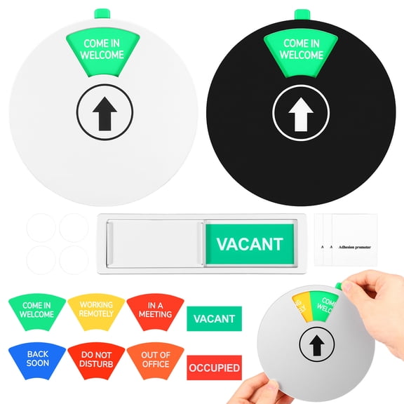 3Pcs Privacy Door Sign for House That Keeps Solicitors Away Working Remotely Back Soon for Offices Conference Rooms Restrooms Studios Hotels