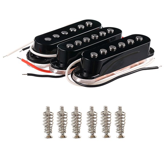 3Pcs Professional Electric Guitar Pickups Noise Reduction Neck/Middle/Bridge Pickups with Screws Springs Easy Install