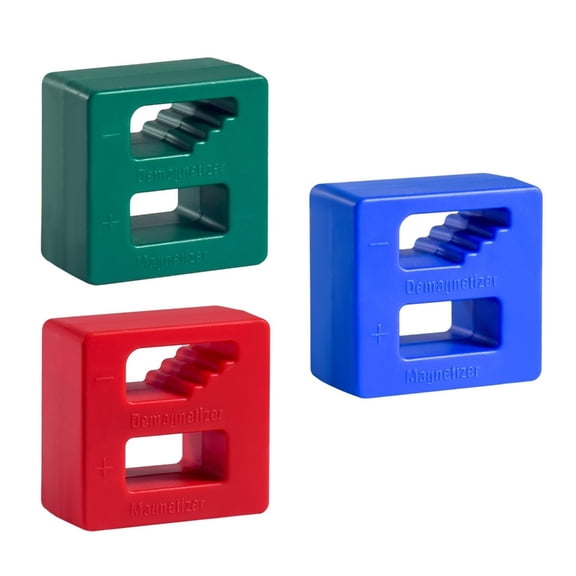 3Pcs Quick Tool Magnetizer Demagnetizer For Screwdrivers Portable Efficient