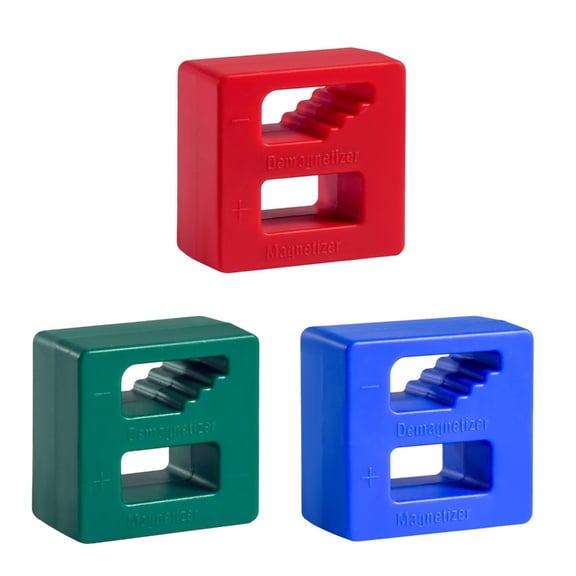 3Pcs Quick Tool Magnetizer Demagnetizer For Screwdrivers Portable Efficient