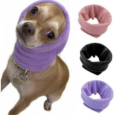 3Pcs Quiet Ears Covers for Dogs, Dog Snoods Ear Covers for Noise, Grooming Drying Tool for Anxiety Relief & Calming Dogs(Grey+Pink+Purple)
