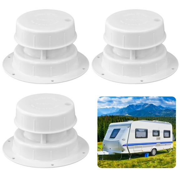 3Pcs RV Plumbing Vent Caps, Rainproof Sun-proof RV Roof Sewer Vent Covers, Camper Vent Cap Replacement for RV Trailer Motorhome, Fit 1" to 2 3/8" Pipes