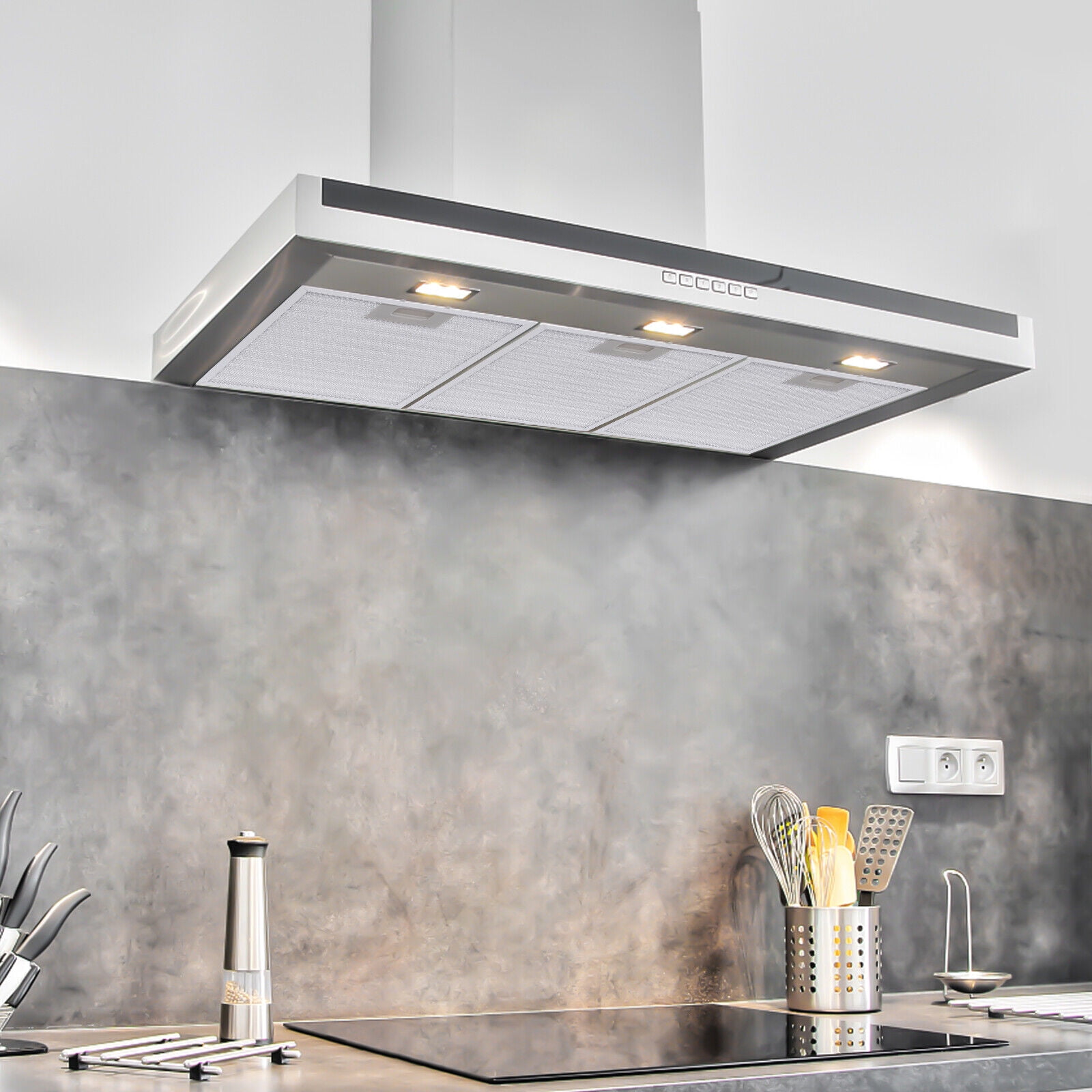 3Pcs Range Hood Filter Air Filter Metal Aluminum Mesh Hood Vent