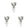 3Pcs Red Berries Pine Cones Crafts - Evergreen Artificial Pine Branches Holly Stem,Christmas Tree Picks, Artificial Flowers for Birthday Wedding Table Centerpiece Vase Decor(White,7.9x3.9")