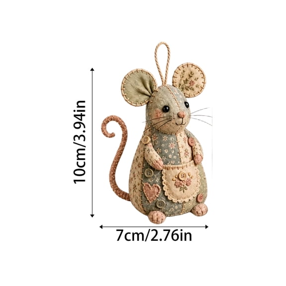 3Pcs Relaxing Patchwork Mouse DIY Sewing Kit | All-Inclusive Craft Set with Pre-Cut Fabric, Supplies & Instructions | 2026 New Handmade 3D Mouse Ornament Project, Perfect for Meaningful Holiday Gifts