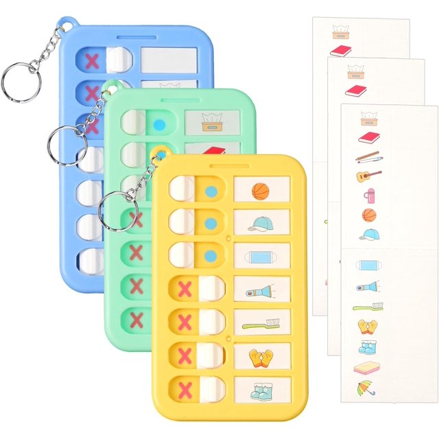 3Pcs Reminder Board for Seniors Chore Checklist Keychain for Students ...