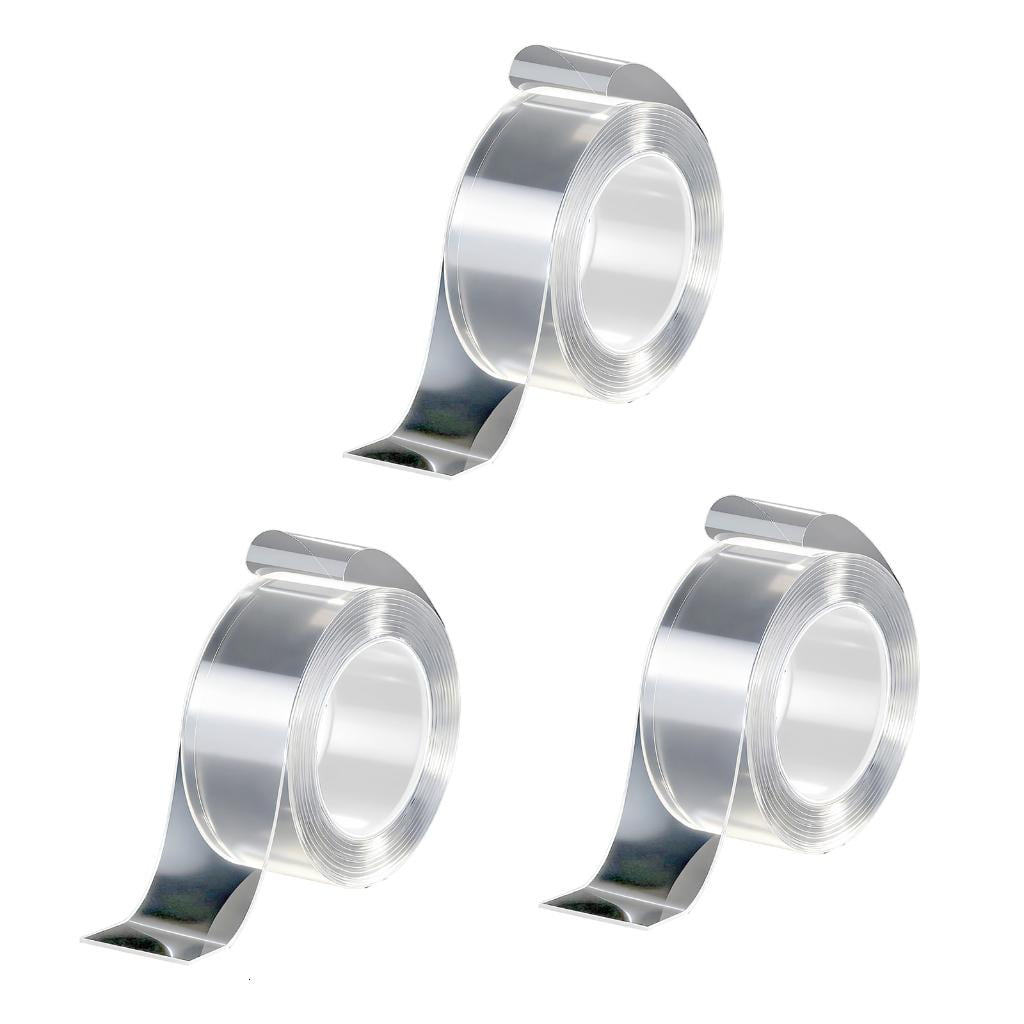 3Pcs Removable Strong Adhesive Strips Clear Double Sided Adhesive Tape