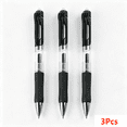 thumbnail image 1 of 3Pcs Retractable Gel Pens, 0.5mm Fine Point Click Gel Ink Pens with Soft Rubber Grip, Transparent Body Pocket Clip Ballpoint Pen for Schǒ-ǒl Office Note‑Taking, Black Ink, 1 of 7