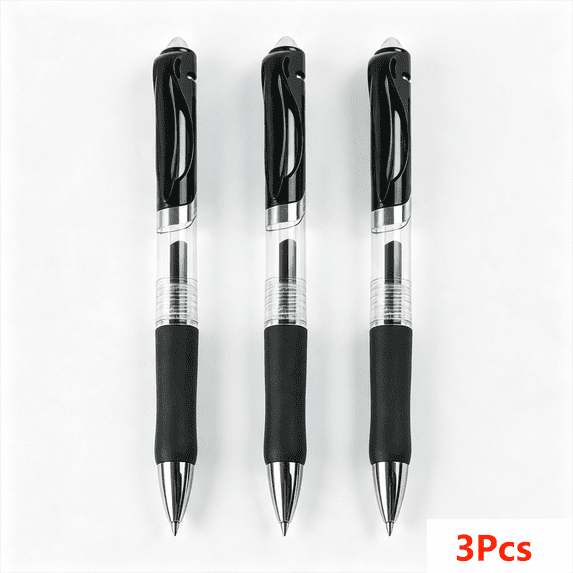 3Pcs Retractable Gel Pens, 0.5mm Fine Point Click Gel Ink Pens with ...