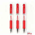thumbnail image 1 of 3Pcs Retractable Gel Pens, 0.5mm Fine Point Click Gel Ink Pens with Soft Rubber Grip, Transparent Body Pocket Clip Ballpoint Pen for Schǒ-ǒl Office Note‑Taking, Red Ink, 1 of 7