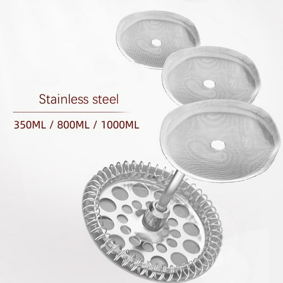 3Pcs Reusable For French Press Filters Mesh Filter Replacement For 350 800 1000Ml For 800Ml YIWEI