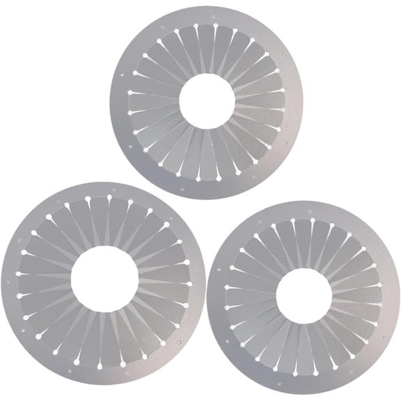3Pcs Rosette Maker Kit, Clear Plastic Template for DIY Ribbon Flowers, 9/12/15 cm Sizes for Brooches, Bows, and Craft Projects (White)