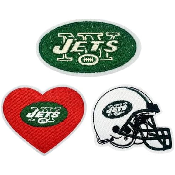 3Pcs Rugby Fans Favorite Team Logo, Helmet Logo and Heart Logo Embroidery Patches Applique for Clothes, Dress, Hat, Jeans, DIY Accessories, colourful, DE-24010302$$Art & Craft