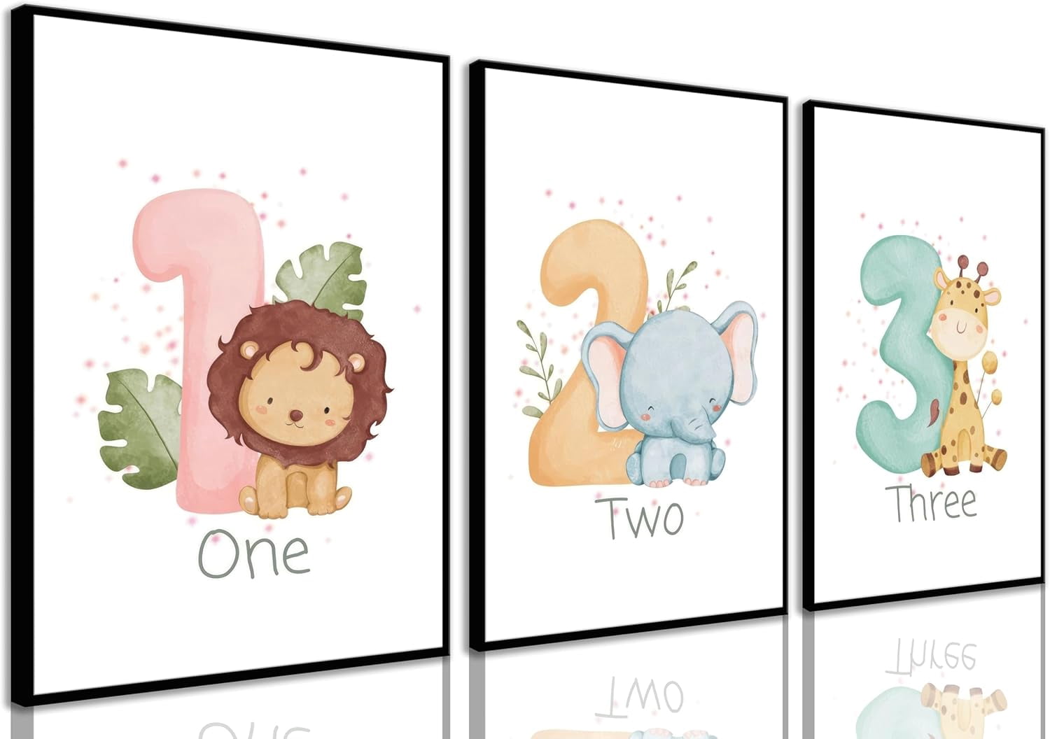 Boho Safari Jungle Animal Wall Art – Set Of 6 Unframed 8x10 Prints | Nursery, Kids Room, Playroom Decor | Made In USA - View #4