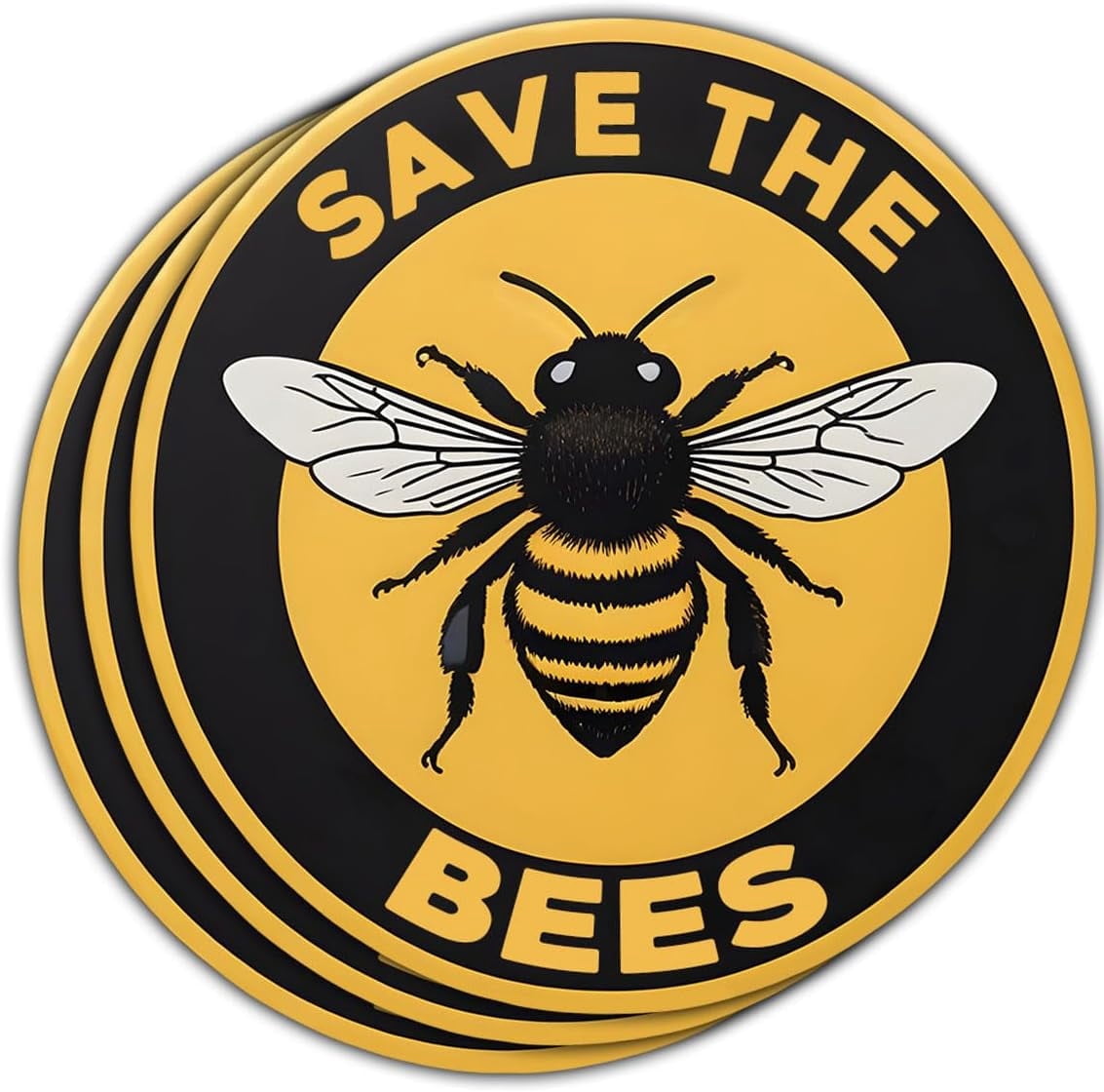 Save The Bee Stickers, 3-Pack Bee Decals for Car, Laptop, Water Bottle ...