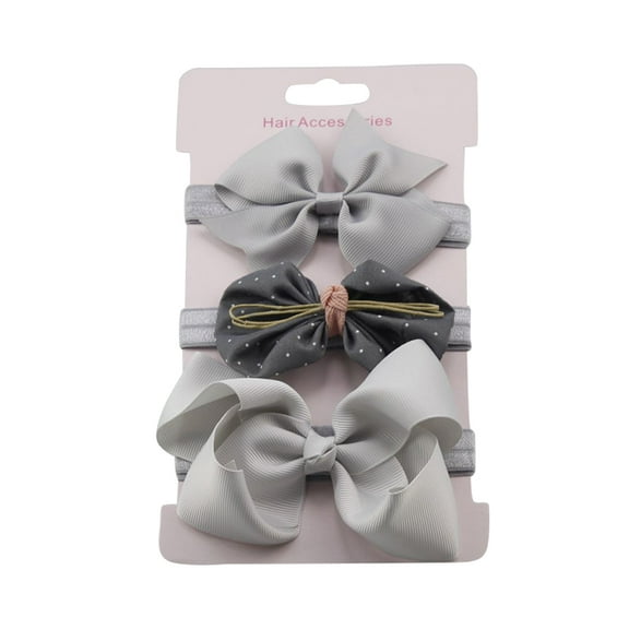 3Pcs/Ser Baby Girl Flower Bowknot Elastic Soft Headbands Hair Band Headwear