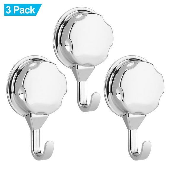3Pcs/Set ABS Towel Wall Hook Rack Holder With Suction Cup For Bathroom Kitchen, Towel Holder, Bathroom Towel Hook