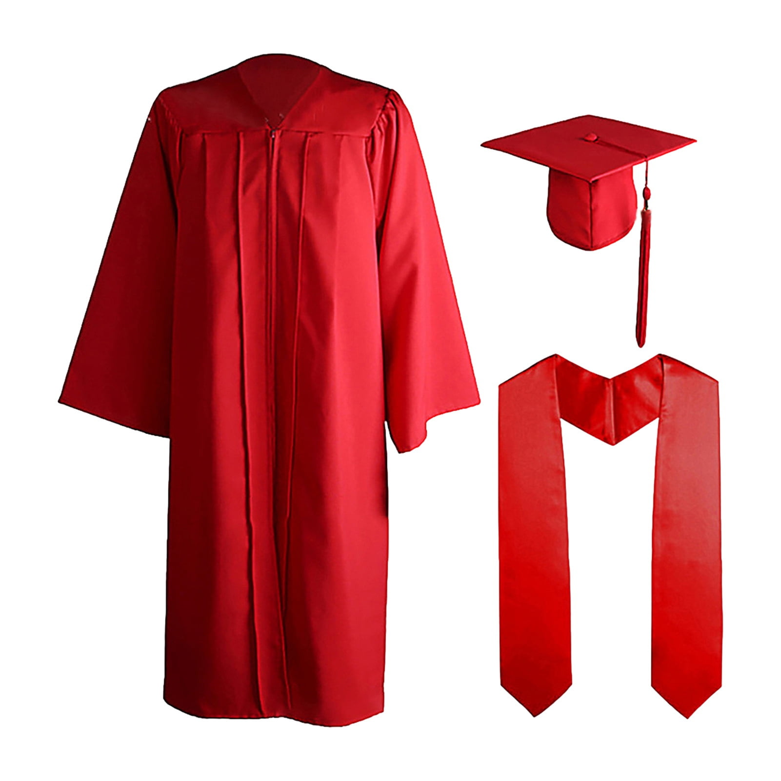 3Pcs/Set Adult Graduation Gown Hat Set Unisex School Uniform Cosplay ...
