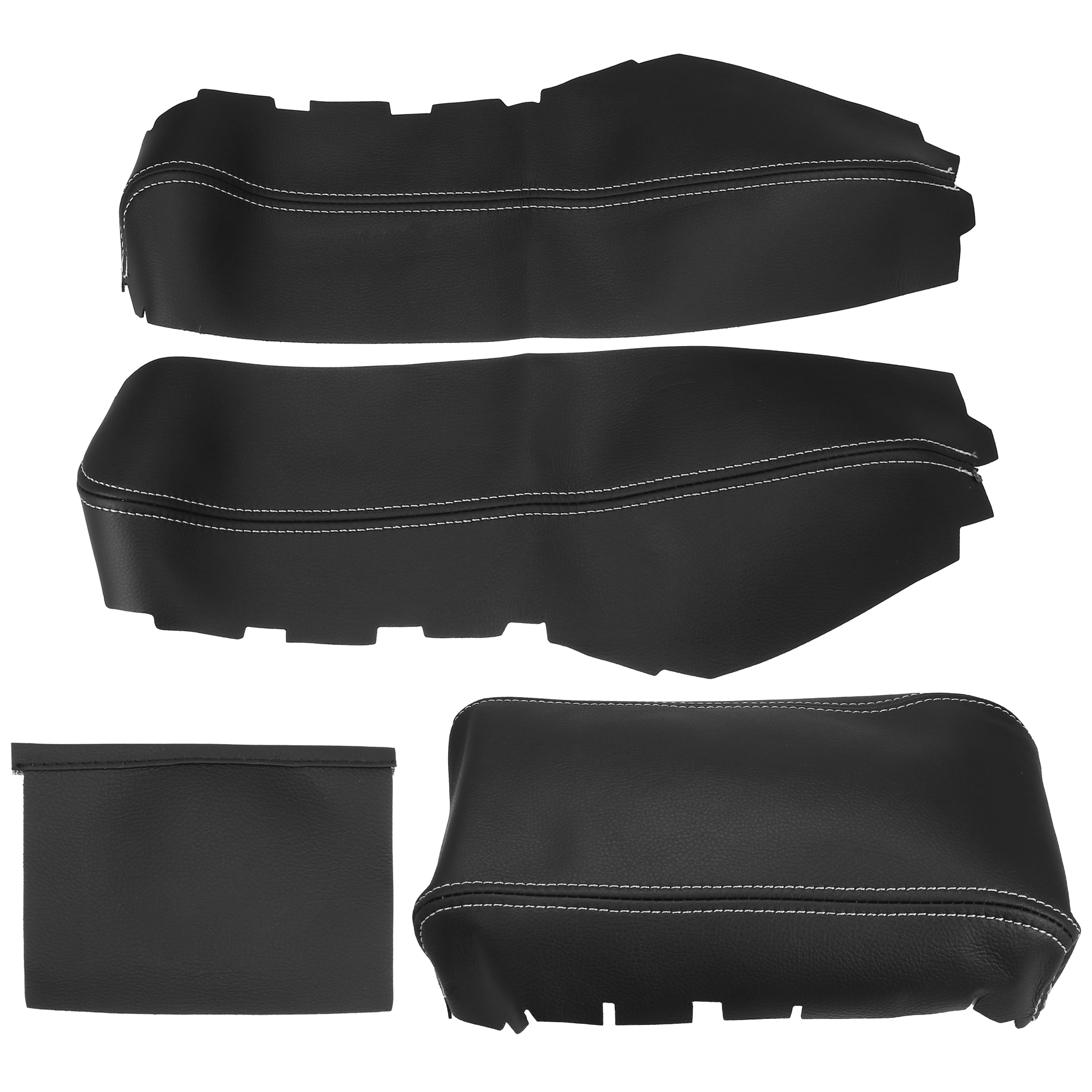 Produktbild von Bqieai Auto PU Leder Armlehnenbezüge, Für 10th Generation Civic 2016-2021 Mittelarmlehne Box Abdeckung Kratzfest Wasserdicht Staubdicht Car Innenraum Zubehör,B/Black Red