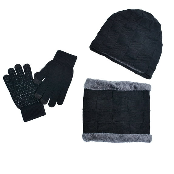 3Pcs/Set Boys Hat Lined Hat Scarves Gloves for Toddler Boy Girls Children Winter Warm Knit Cap Kids Kids Gear Kids Beach Hats Girls 8 Hat Boys Gloves and Hat Set Kid Hats for Winter Kids Caps Baseball