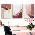 thumbnail image 1 of 3Pcs/Set Canvas Wall Art - Pink and Gold Abstract Brush Painting - Modern Home Decor, 1 of 5