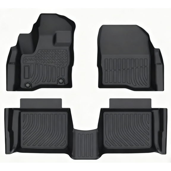 3Pcs/Set Car Floor Mats for Ford Taurus 2010-2019 All-Weather Automotive Floor Mats Waterproof Heavy Duty Car Mats Flexible Floor Liners