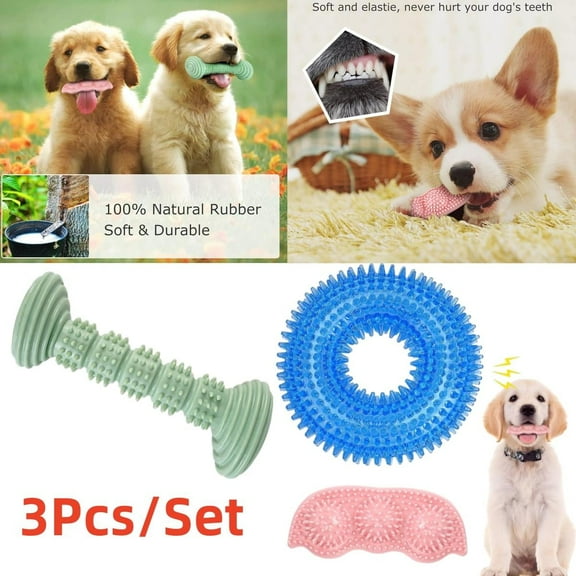 3Pcs/Set Dog Chew Toys for Puppy Teething,2-8 Months Puppies Teething Toys Soft & Durable Puppy Toys for Cleaning Teeth and Protects Oral Health Both Small Dogs & Medium Dog Suitable,Hand Tools Kits