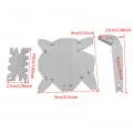 3Pcs/Set Drill Bits Angle Gauge Dirll Sharpener Tools S/S Angle Measuring Gage