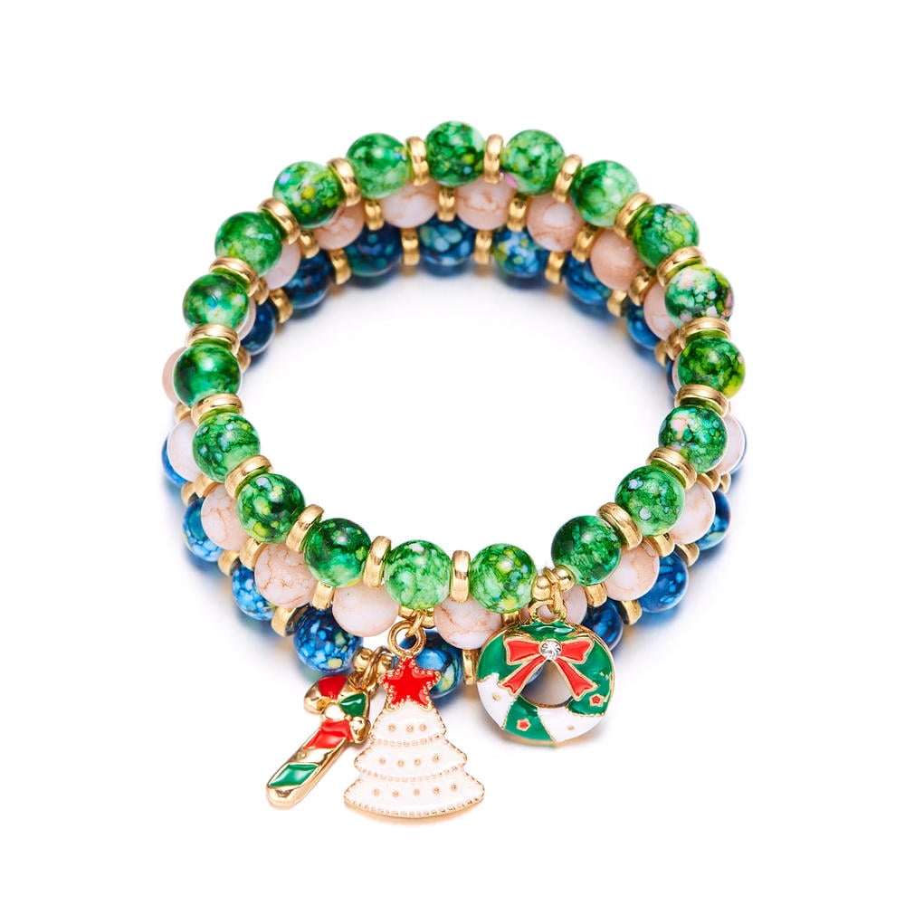 3Pcs/Set Fashion Christmas Bracelets Christmas Tree Elk Santa Claus