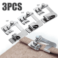 thumbnail image 1 of 3Pcs/Set Home Sewing Machine Foot Presser Rolled Hem Feet for Singer(Sliver) 4/8 6/8 8/8 Three-Piece Set, 1 of 7