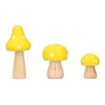 3Pcs/Set Mushroom Crafts Innovative Cute Wooden Ornaments Home Office