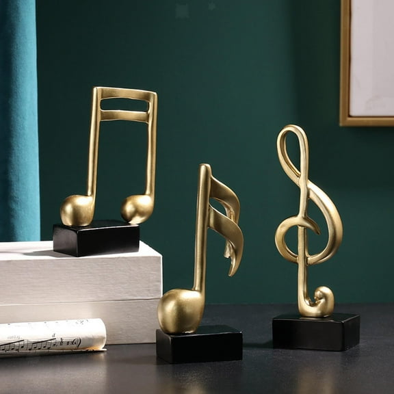 3Pcs/Set Music Symbol Ornament Abstract for Living Room Desktop Ornament