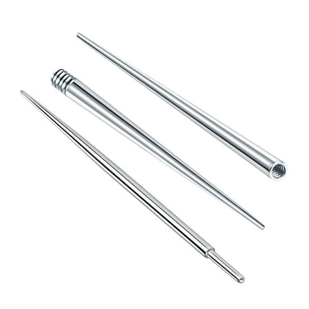 3Pcs/Set Professional Piercing Taper Tool Stainless Steel Body Stretching Kit for Ear Nipple and Tongue Piercings