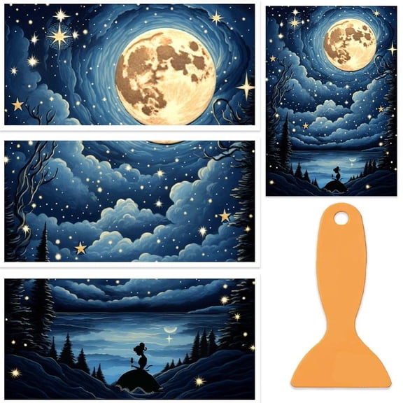 3Pcs/Set Starry Sky Rub on Transfers